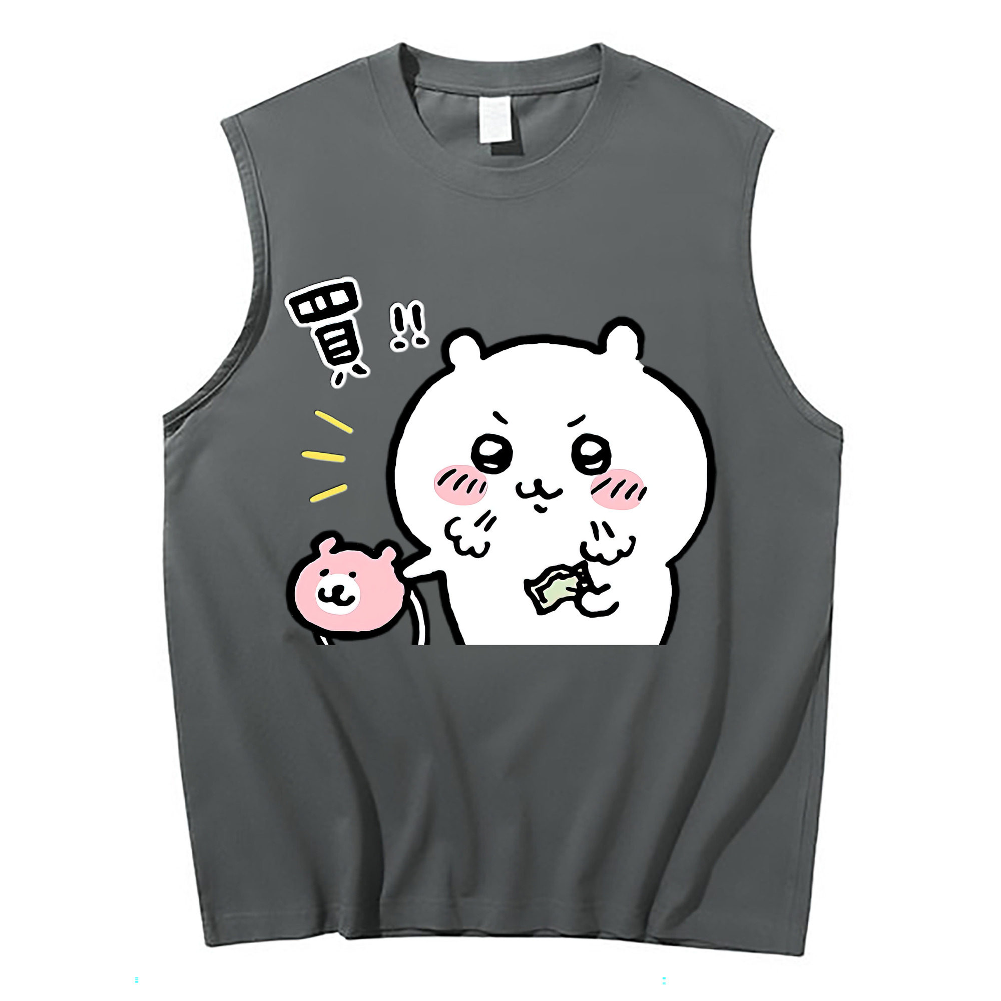 （画像用） ちいかわ ちいかわ Chii-kawa chiikawa コットン100％タンクトップ（フロントプリント）
